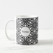 Mug Motif de flocon de neige noir et blanc
