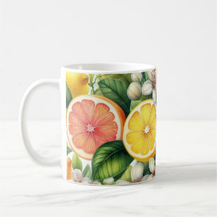 Mug Motif de fruits d'agrumes à l'aquarelle