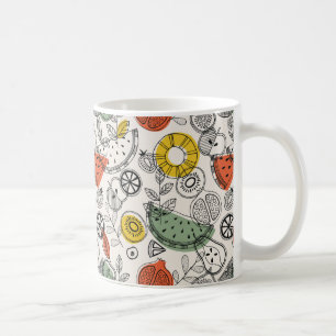 Mug Motif de fruits de style Vintage rétro