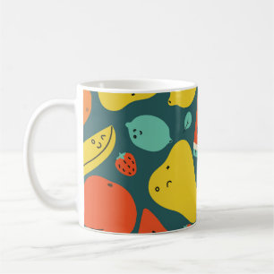 Mug Motif de fruits tropicaux tiré à la main