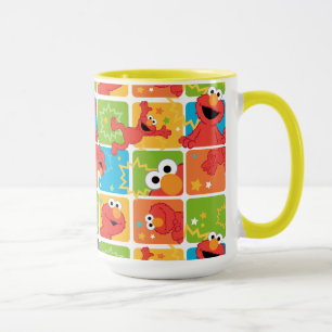 Mug Motif de grille coloré d'Elmo