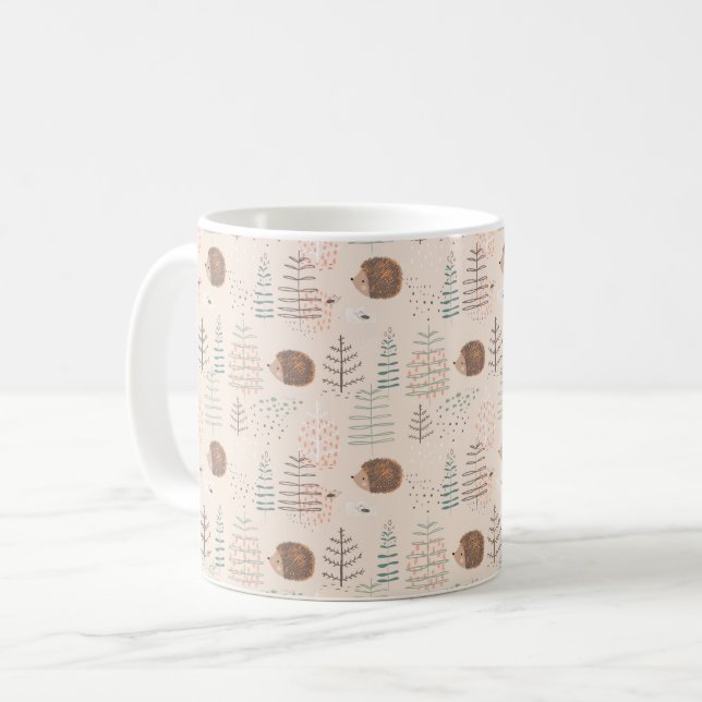 Mug Motif de hérisson de bois mignon (Devant gauche)