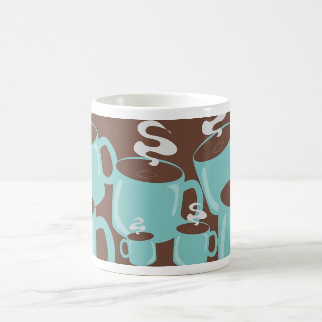 Mug Motif de la Coupe du Café Vert Bleu Chaos (Centre)