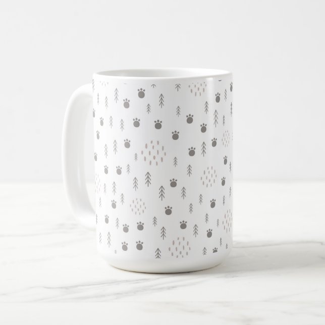 Mug Motif de la piste animale du bois mûre (Devant gauche)