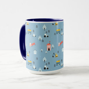 Mug Motif de la scène du Doodle Town