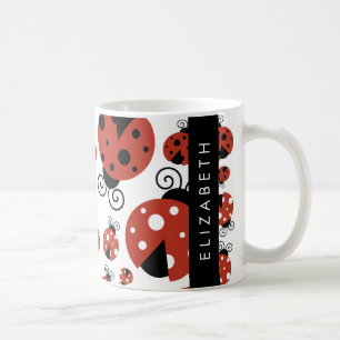 Mug Motif De Ladybugs, Red Ladybugs, Votre Nom