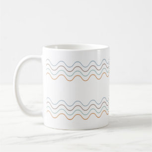 Mug Motif de lignes courbes colorées