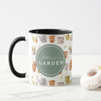 Motif de l'outil de jardinage aquarelle