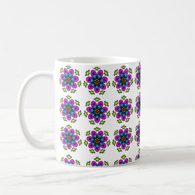 Mug Motif de mandala floral (Gauche)