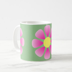 Mug Motif de marguerite rose