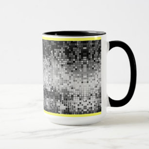 Mug Motif de miroirs DiscoBall rétro noir et blanc