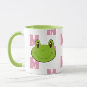 Mug Motif de monogramme de grenouille