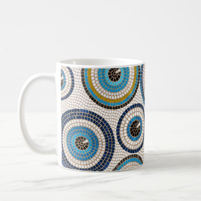 Mug Motif de mosaïque de l'oeil maléfique (Gauche)