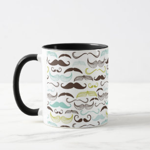 Mug Motif de moustache, rétro style 2