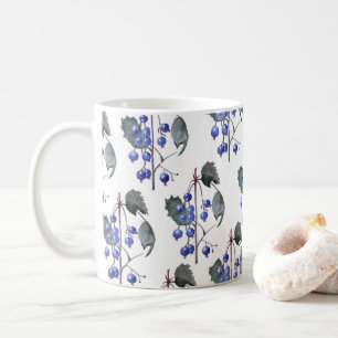 Mug Motif de myrtilles à l'aquarelle