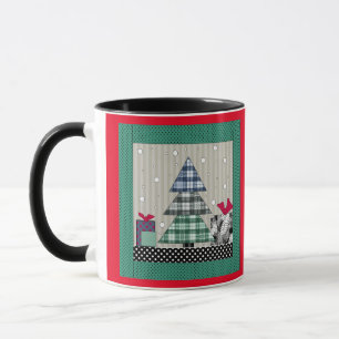 Mug Motif de Noël, appliqué, nouvel an, Noël