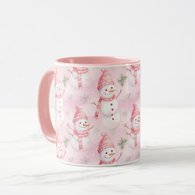 Mug Motif de Noël aquarelle (Devant gauche)