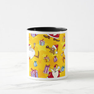 Mug Motif de Noël avec cadeaux et étoiles de Santa