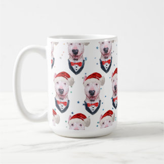 Mug Motif de Noël de chien Bull Terrier mignon