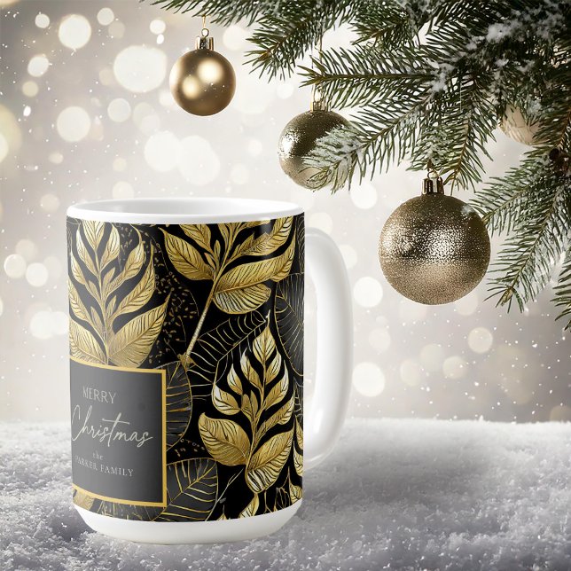 Mug Motif de Noël en or noir #29 ID1009 (Créateur téléchargé)