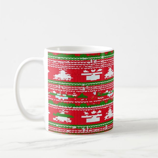 Mug Motif de Noël moche (Gauche)