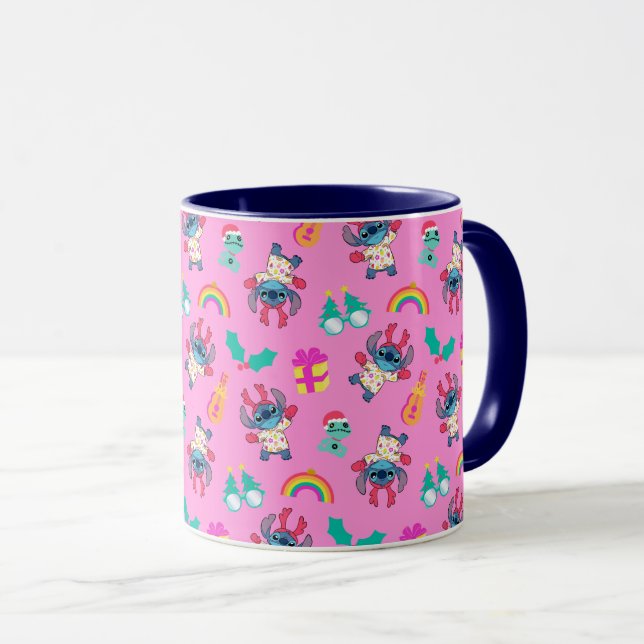 Mug Motif de Noël Stitch & Scrump (Devant droit)