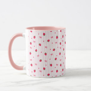 Mug Motif de nœud papillon cœur de fraise