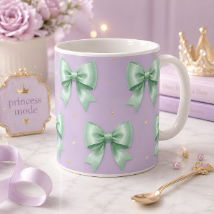 Mug Motif de nœud papillon pastel menthe
