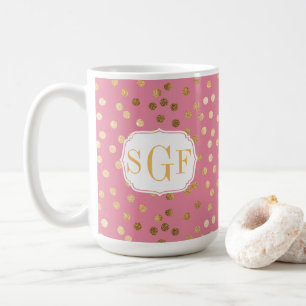 Mug Motif de Parties scintillant Monogram Candy Pink G
