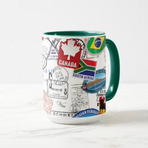Mug Motif de passeport du monde