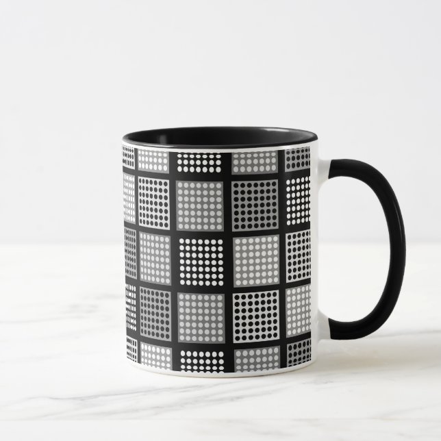 Mug Motif de patchwork de point de polka (Droite)