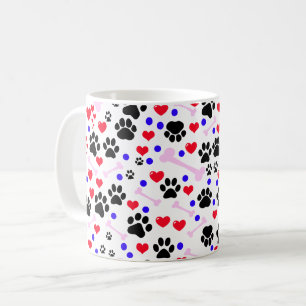 Mug Motif De Pâtes, Pâtes De Chien, Pâtes Noires, Coeu
