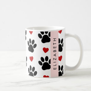 Mug Motif De Pâtes, Pâtes Noires, Coeurs Rouges, Votre