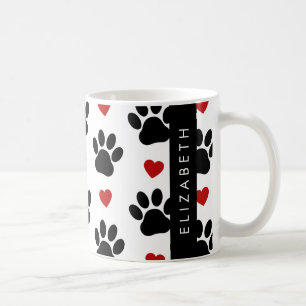 Mug Motif De Pâtes, Pâtes Noires, Coeurs Rouges, Votre