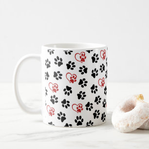 Mug Motif De Pâtes, Pâtes Noires, Pâtes Rouges, Coeurs