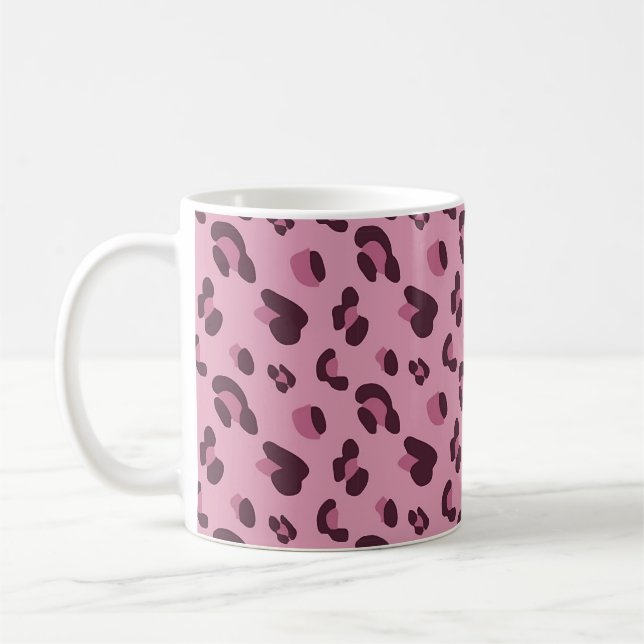 Mug Motif de peau de léopard rose (Gauche)