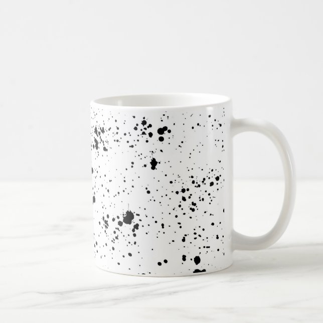 Mug Motif de peinture noire (Droite)