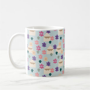 Mug Motif de pétales en floraison avec enveloppes