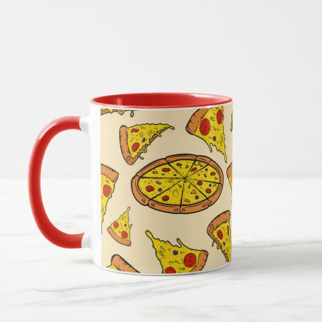 Mug Motif de pizza au fromage fondu (Gauche)