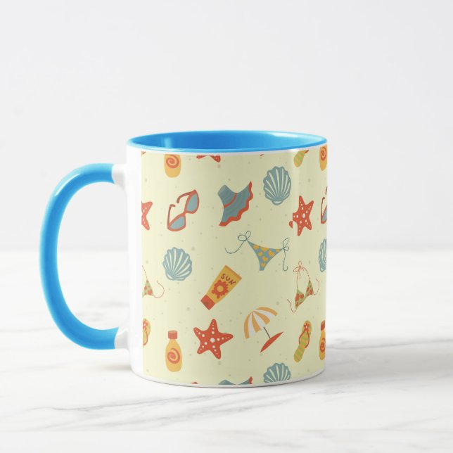 Mug Motif de plage d'été (Gauche)