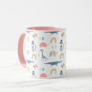 Mug Motif de plaisir animal Doodle