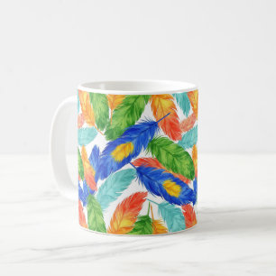Mug Motif de plume coloré — Abstrait aquarelle