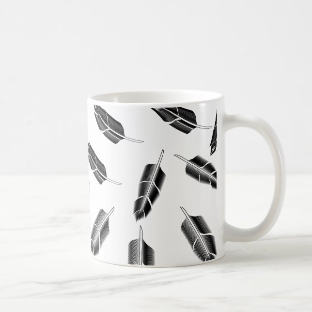 Mug Motif de plume noire (Droite)