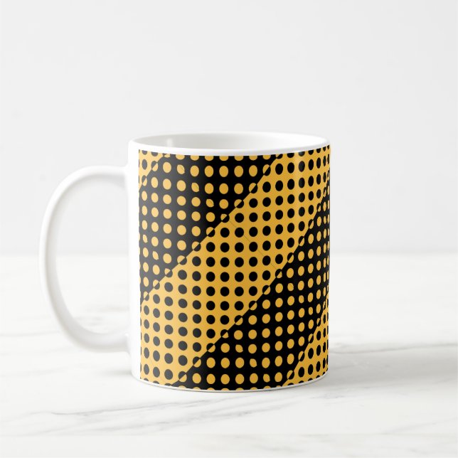 Mug Motif de points noirs et orange (Gauche)