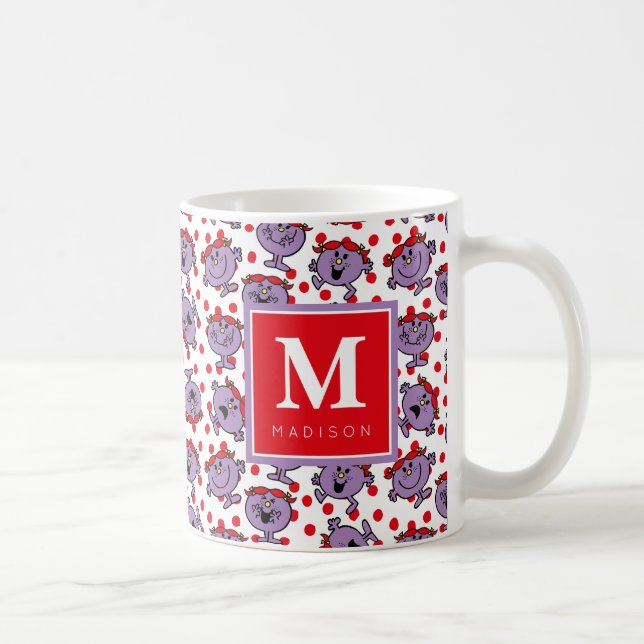 Mug Motif de points Polka Rouge | Ajoutez votre nom (Droite)