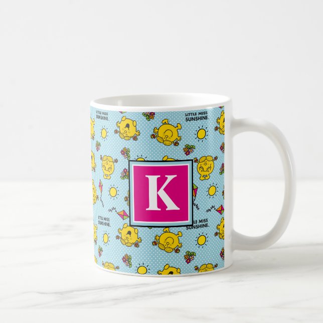Mug Motif de points Polka turquoise | Monogramme (Droite)