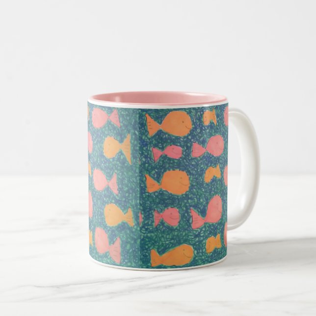 Mug Motif de poisson tropical (Devant droit)
