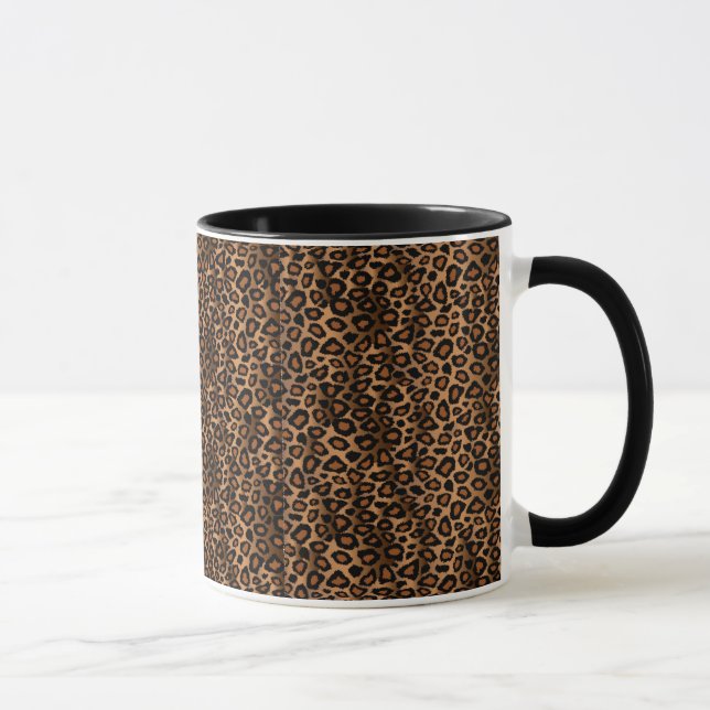 Mug Motif de poster de animal de peau de léopard (Droite)