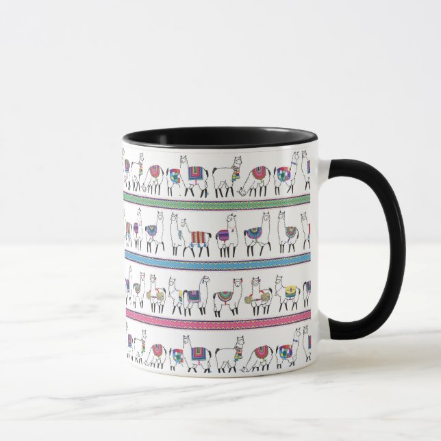 Mug Motif de rayure de lama (Droite)