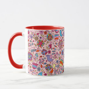 Mug Motif de ressort avec les fleurs colorées